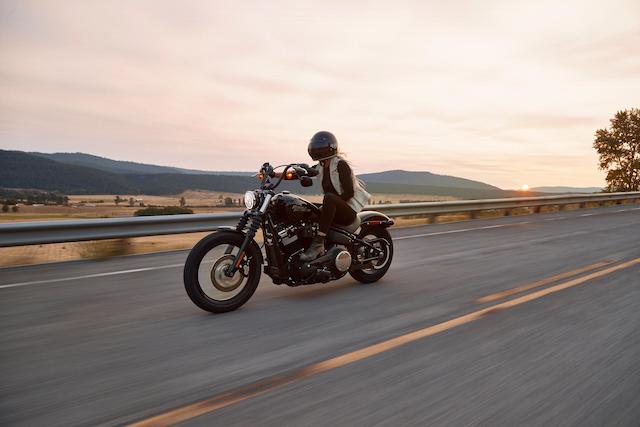 Person riding a motorcycle